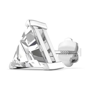 ORIONZ Stud Earrings for Men & Boys (1 Piece) - 925 Sterling Silver CZ Ear Studs - Birthday Anniversary Gift - Men Fashion
